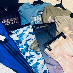 Adidas Kids Blue and White Camouflage Leggings size 4/4T